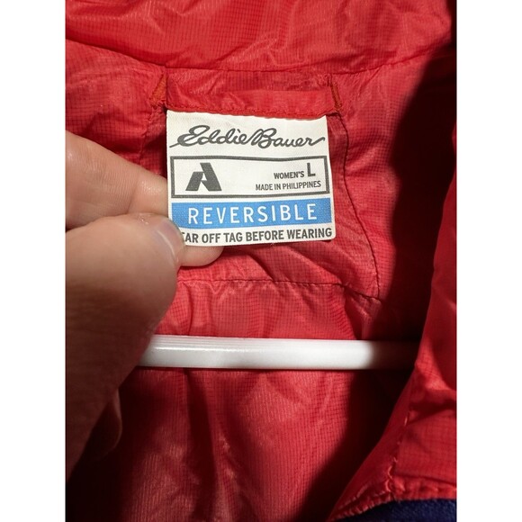 Eddie Bauer First Ascent Pertex Quantum Womens L Purple/Salmon Reversible Jacket - Picture 2 of 7